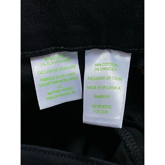 Lilly Pulitzer Black Straight Fit Jeans Size 14 - Picture 5 of 8